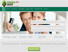 Tablet Screenshot of expressloansnow.com
